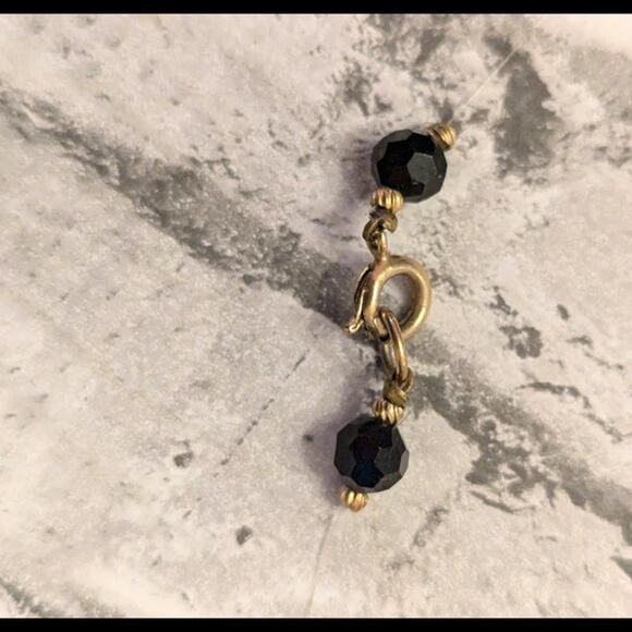 Czech Black Glass Beads Necklace with Invisible String - Picture 3 of 6